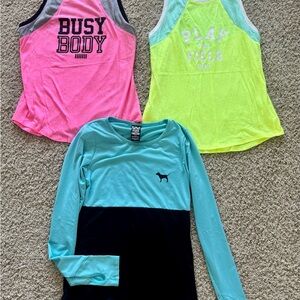 Kids Colorful Tank Tops and Long Sleeve Shirt Set